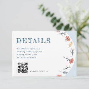 Cartão De Informações Belo Eterno Floral Enclosure Card