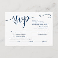 Belo Script, RSVP, Preto, Responda
