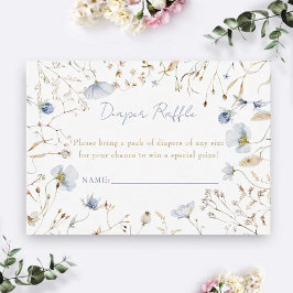 Cartão De Informações Bem-vinda a pequena Fralda de flor selvagem Raffle