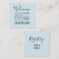 BEM-VINDO Calçado Chá de Bebê novo Chegada Azul