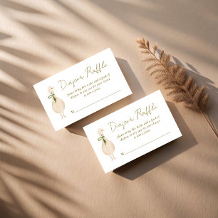 Cartão De Informações Berçário de Goose rima rima de fralda de chá de fr