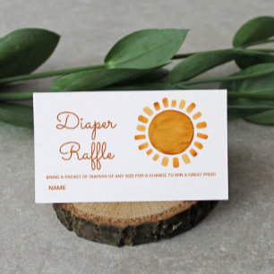 Cartão De Informações Berço de Fralda Solar de Boho de Água