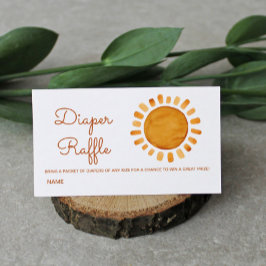 Cartão De Informações Berço de Fralda Solar de Boho de Água