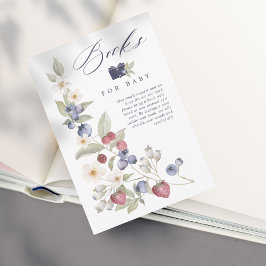Cartão De Informações Berries e Flores Selvagens Chás de fraldas Berry S