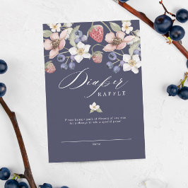 Cartão De Informações Berries e Flores Selvagens Chás de fraldas Berry S