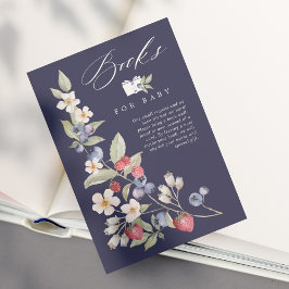 Cartão De Informações Berries e Flores Selvagens Chás de fraldas Berry S