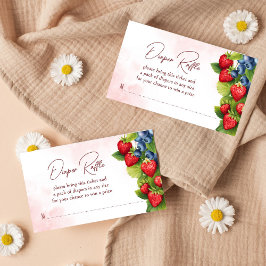 Cartão De Informações Berry doce blueberry morango fralda raffle