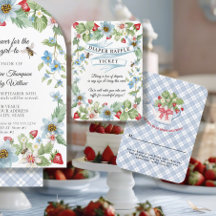 Berry Sweet Baby Boy Strawberry Fralda Raffle