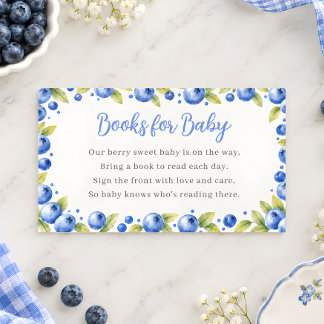 Cartão De Informações Berry Sweet Blueberry Blue Livros Para Bebê