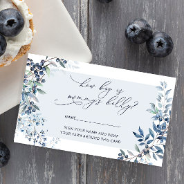 Cartão De Informações Berry Sweet Blueberry Quão Grande é a Mamãe Belly