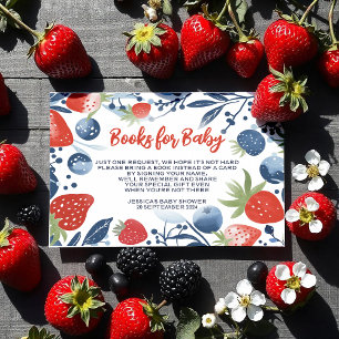 Cartão De Informações Berry Sweet Chá de fraldas Livros Para Bebê