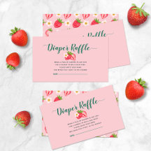 Berry Sweet Strawberry Chá de fraldas Raffle