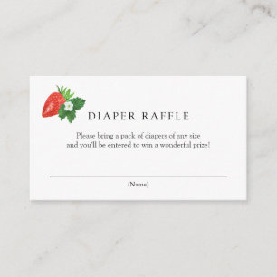 Cartão De Informações Berry Sweet Strawberry Fralda Raffle