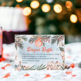 Cartão De Informações Bichos Cachorros chá de fraldas de Fralda de inver