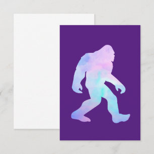 Cartão De Informações Bigfoot Aquarela