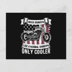 Cartão De Informações Biker Grandpa Ride Motociclos R