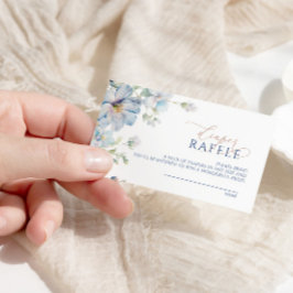 Cartão De Informações Bilhete Azul Hydrangea & Rosa Fralda Raffle