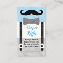 Bilhete azul-rifle de fralda chá de fraldas