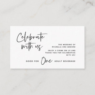 Cartão De Informações Bilhete de Bebida, Bebida Adulta, Celebre conosco