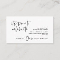 Bilhete de Bebida, Bebida Adulta, Feliz para Sempr
