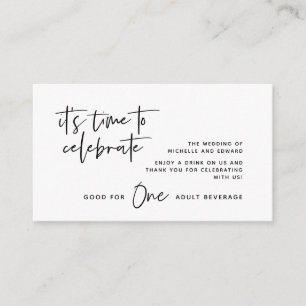Cartão De Informações Bilhete de Bebida, Bebida Adulta, Feliz para Sempr