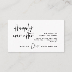 Cartão De Informações Bilhete de Bebida, Bebida Adulta, Feliz para Sempr