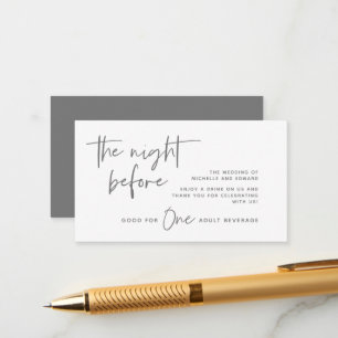 Cartão De Informações Bilhete de Bebida, Bebida Adulta, Festa de Bar de 