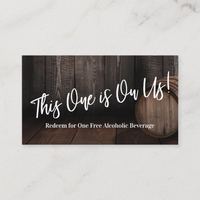 Cartão De Informações Bilhete de Bebida de Madeira para Escrever Manuscr (Frente)