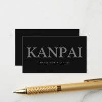 Bilhete de Bebidas Grátis Japonês "Kanpai" em Font