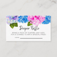 Bilhete de Chá de fraldas de Hydrangea Floral