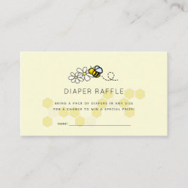 Cartão De Informações Bilhete de Fralda Amarelo de Bee Daisy