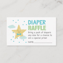 Cartão De Informações Bilhete de Fralda Azul