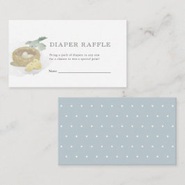 Cartão De Informações Bilhete de Fralda Azul de Chá de fraldas de Pássar