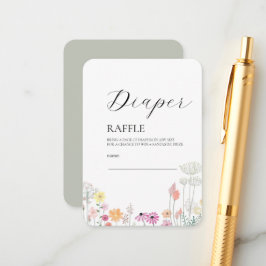 Cartão De Informações Bilhete de Fralda Chá de fraldas colorido de Raffl