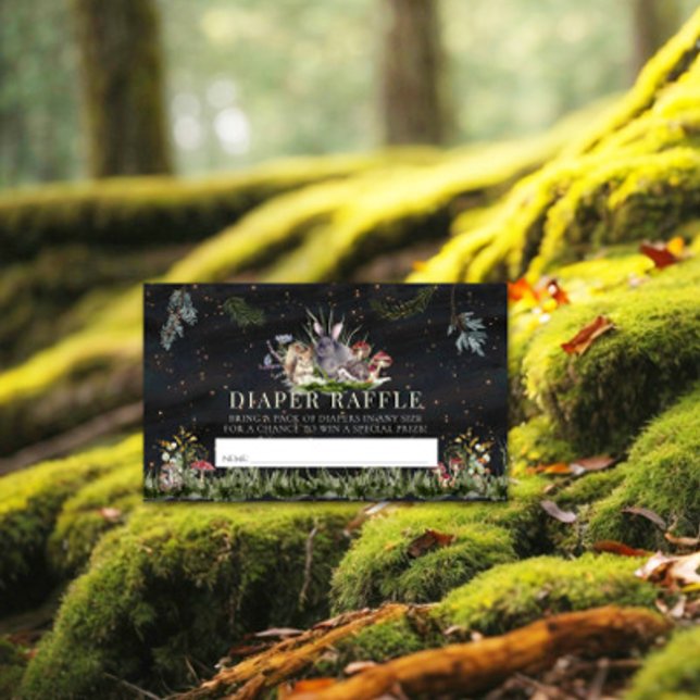 Cartão De Informações Bilhete de Fralda da Floresta Encantada Raffle (Criador carregado)