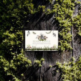 Cartão De Informações Bilhete de Fralda da Floresta Encantada Raffle