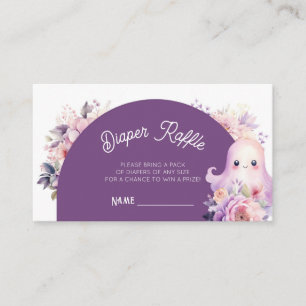 Cartão De Informações Bilhete de Fralda de Boo Purple Halloween