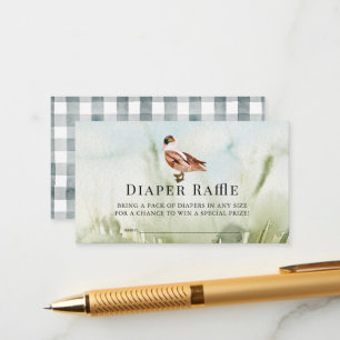 Cartão De Informações Bilhete de Fralda de Campo de Cores Aquáticas Duck