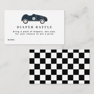 Cartão De Informações Bilhete de Fralda de Carro Race