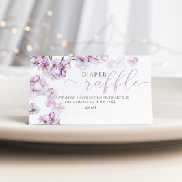 Cartão De Informações Bilhete de fralda de cereja com flor