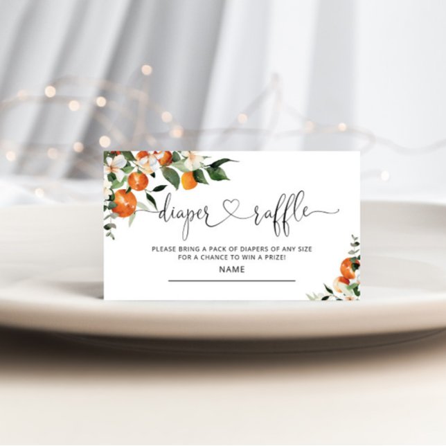 Cartão De Informações Bilhete de fralda de chá de fraldas bonito (Criador carregado)