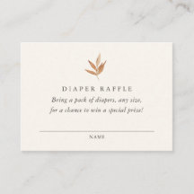 Bilhete de Fralda de Chá de fraldas de Queda Elega