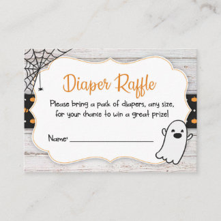 Cartão De Informações Bilhete de Fralda de Chá de fraldas Spooky do Hall