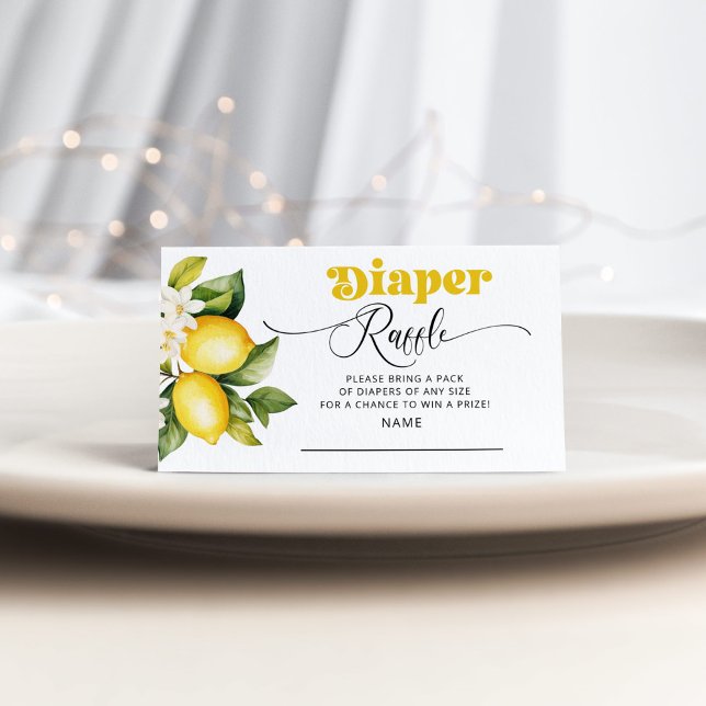 Cartão De Informações Bilhete de fralda de citrinos limão (Criador carregado)
