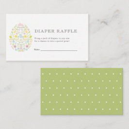 Cartão De Informações Bilhete de Fralda de Coelho de Ovo de Páscoa