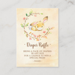 Cartão De Informações Bilhete de Fralda de coelho doce Raffle