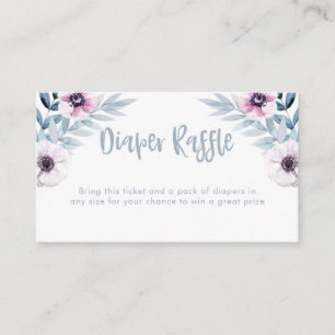 Cartão De Informações Bilhete de Fralda de cor da água azul e roxa Raffl