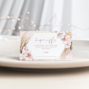 Cartão De Informações Bilhete de fralda de erva Pampas