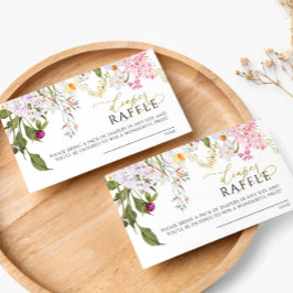 Cartão De Informações Bilhete de Fralda de Flores Selvagens