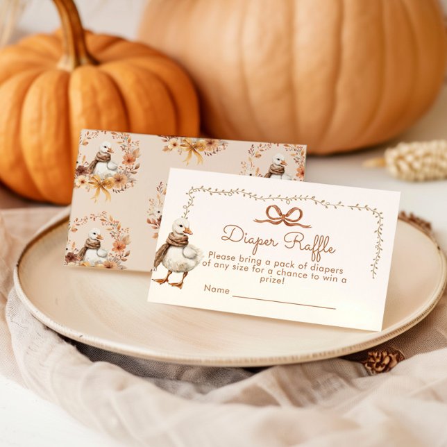 Cartão De Informações Bilhete de Fralda de ganso de queda Bobo (Criador carregado)